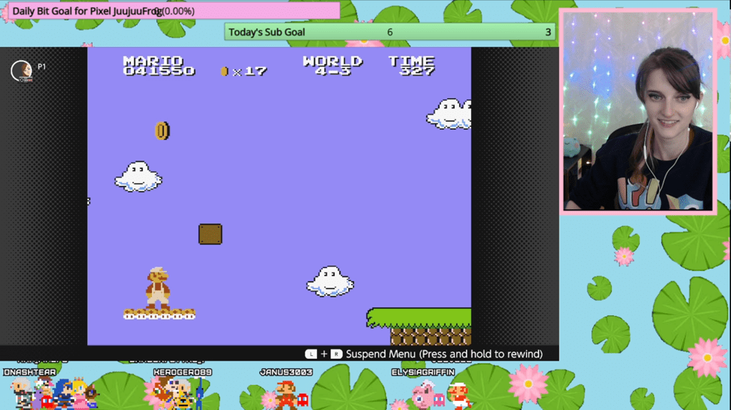 JuuJuuGurl Twitch Stream playing Mario: Lost Levels