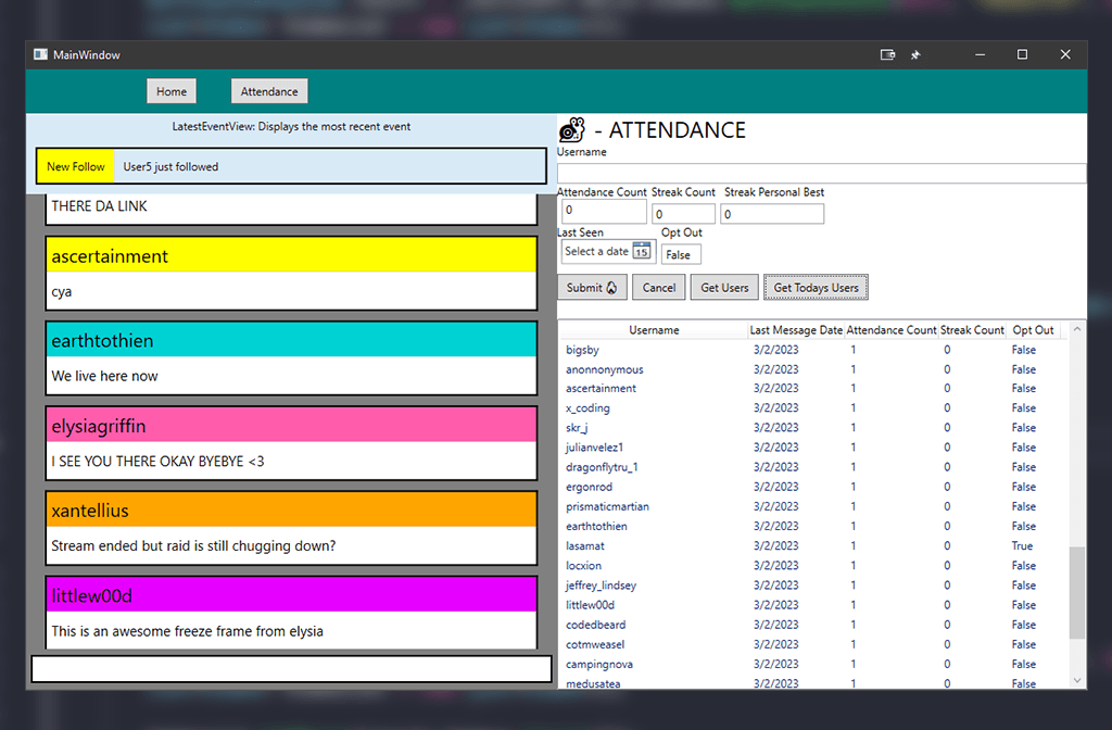 Screenshot of KoishiBot running on Twitch Stream